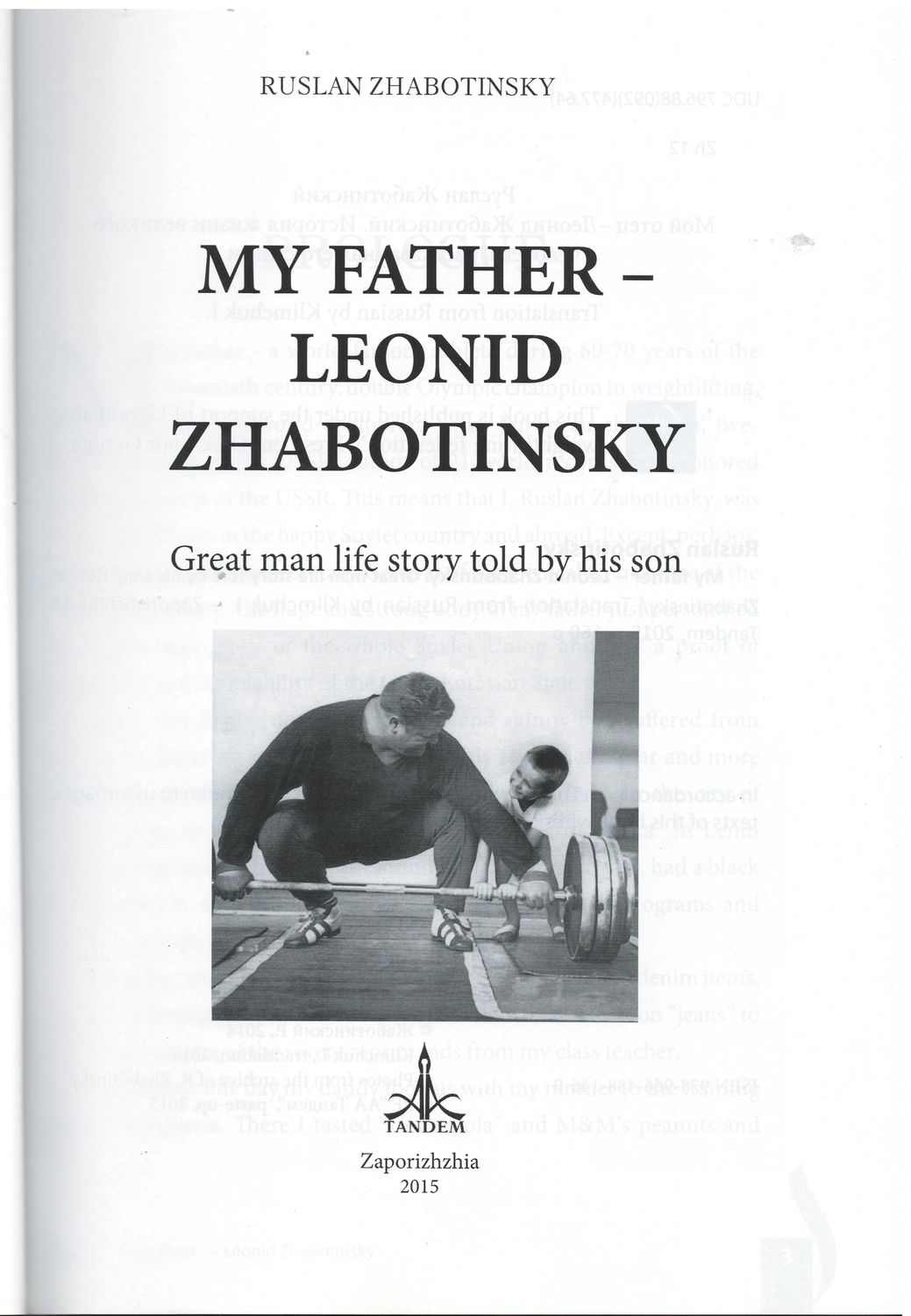 Book My father Leonid Zhabotinsky (english)