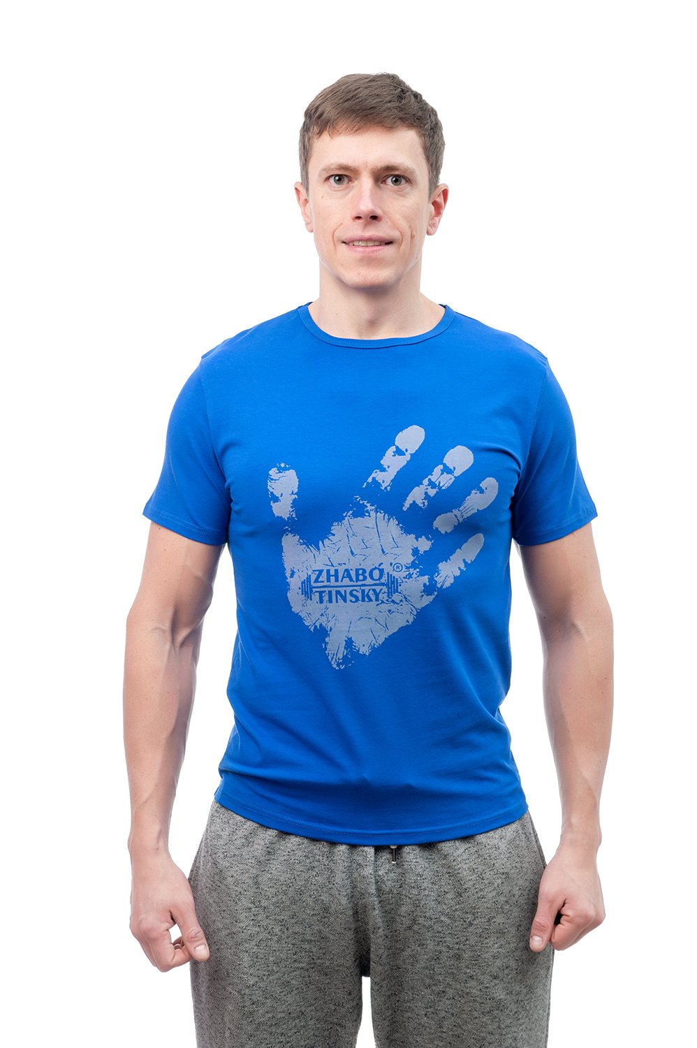 Men's T-shirt Zhabotinsky Winner's hand, blue, S