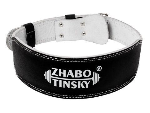 Пояс атлетичний Zhabotinsky, шкіряний, чорний, XL