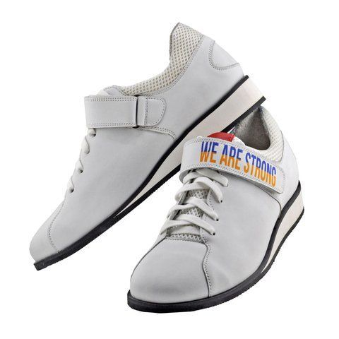 Custom Weightlifting shoes We are strong, white Pro H30,