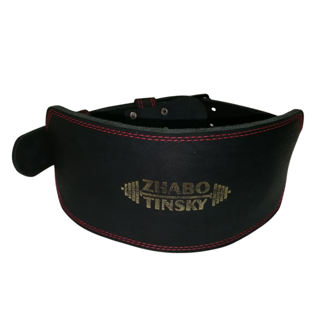 Athletic belt Zhabotinsky, leather, black, XL