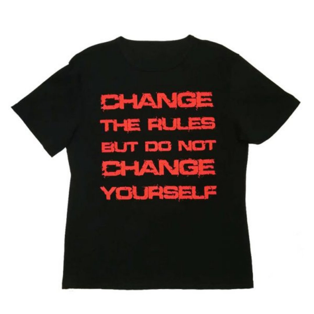 Men's T-shirt Chenge the rules, but dont chenge yourself, Black, S