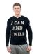 Longsleeve unisex   I can and i will, black, M
