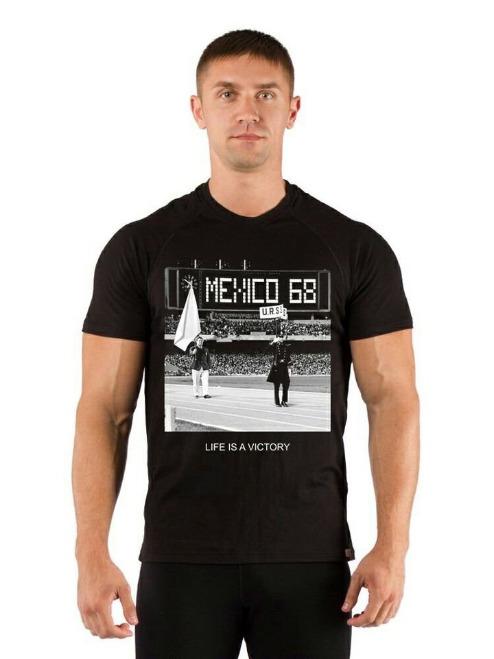 Men's T-shirt Mexico 68, black, S