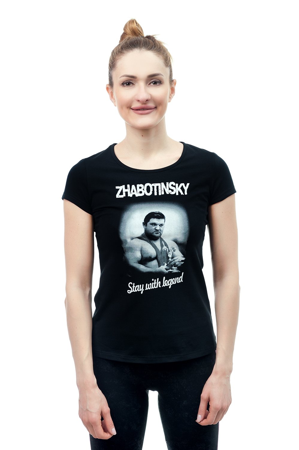 Women's T-shirt Stay with legend, Черный, XS