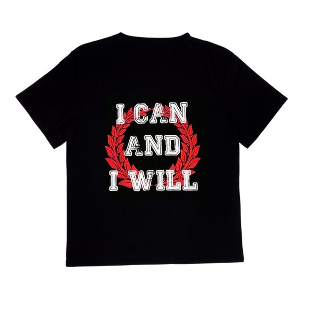 Men's T-shirt I can and i will, black, S