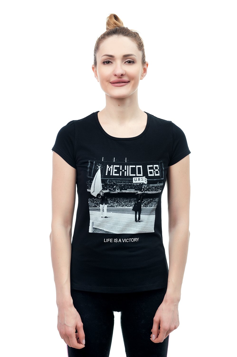 Women's T-shirt Mexico 68, Черный, XS